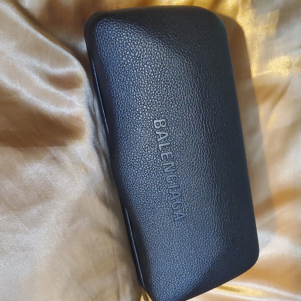 Balenciaga Textured Black Eyewear Case